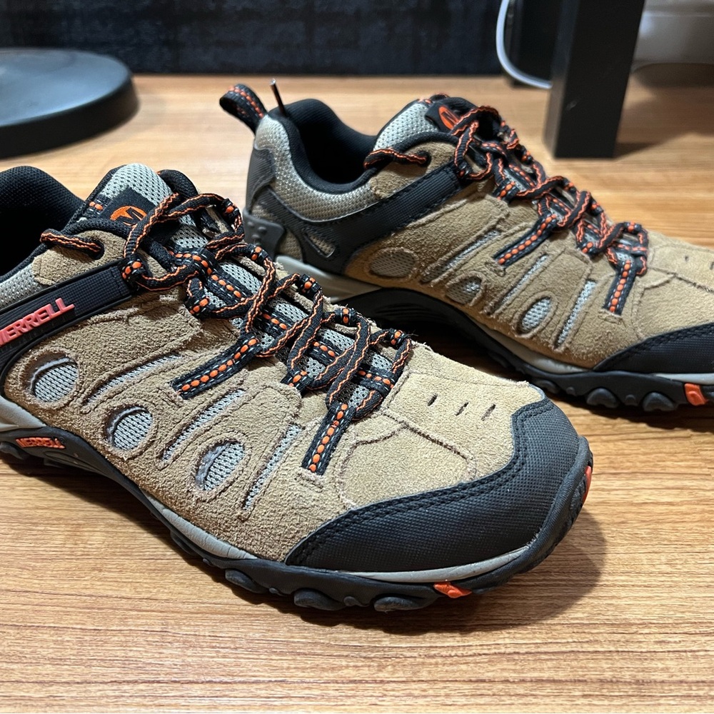 Merrell Tan and Black Athletic Shoes with Trail-Ready Design